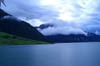 il lago di Resia al mattino - dalla stanza dell'albergo